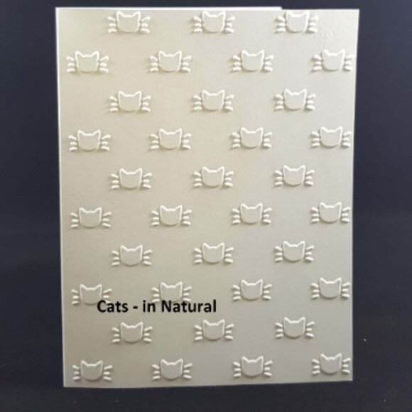 The Cat‎ Embossed Note Cards Pack w/Envelopes, Set of 6, Natural - Picture 1 of 3